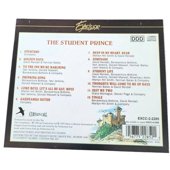 Sigmund Rombergs The Student Prince Music CD Ambrosian Chorus 37487cd - Picture 2 of 2
